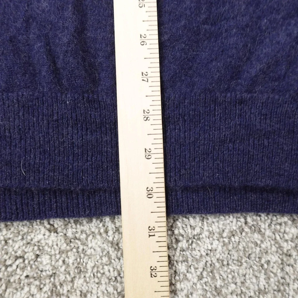 Club Room Sweater Mens XL Blue Cashmere V Neck Pullover Luxury Knit Soft Grandpa